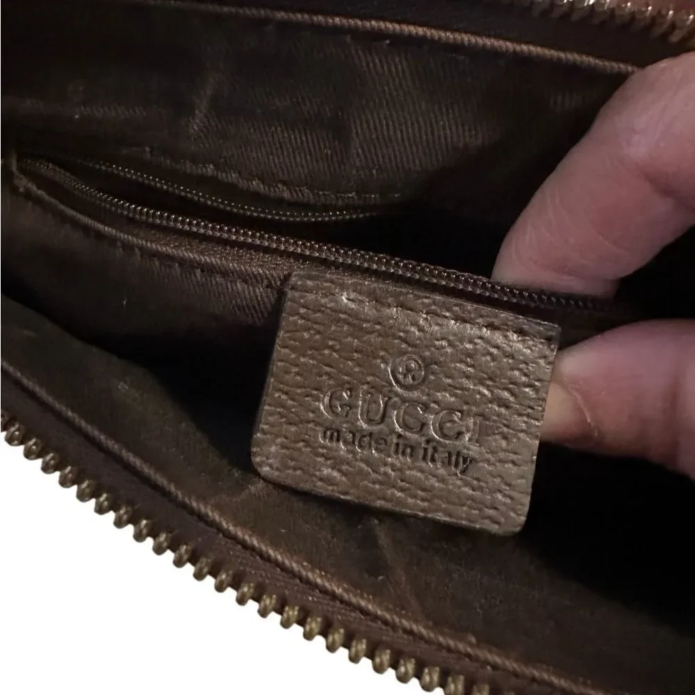 Gucci Beige and Brown mini Bag with Red and Green Accents
